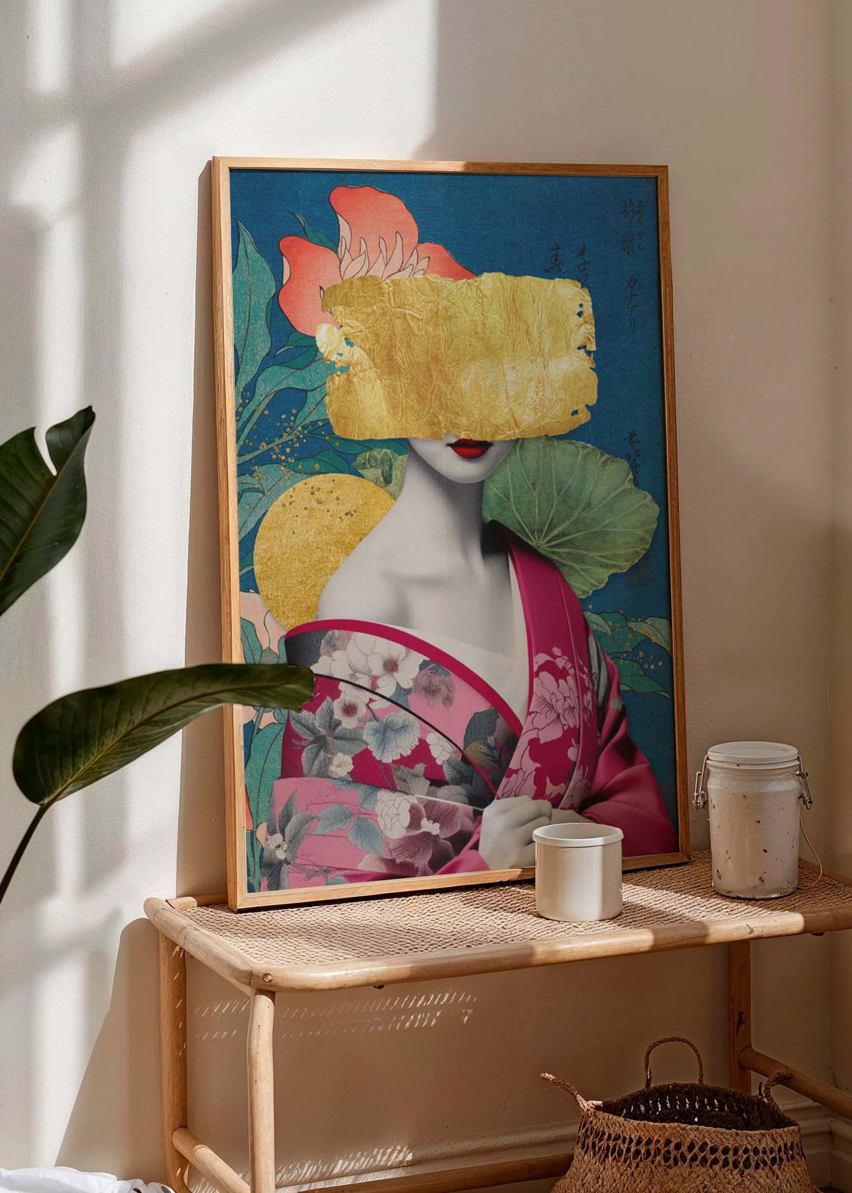 Japanese Gold Kimono Mask