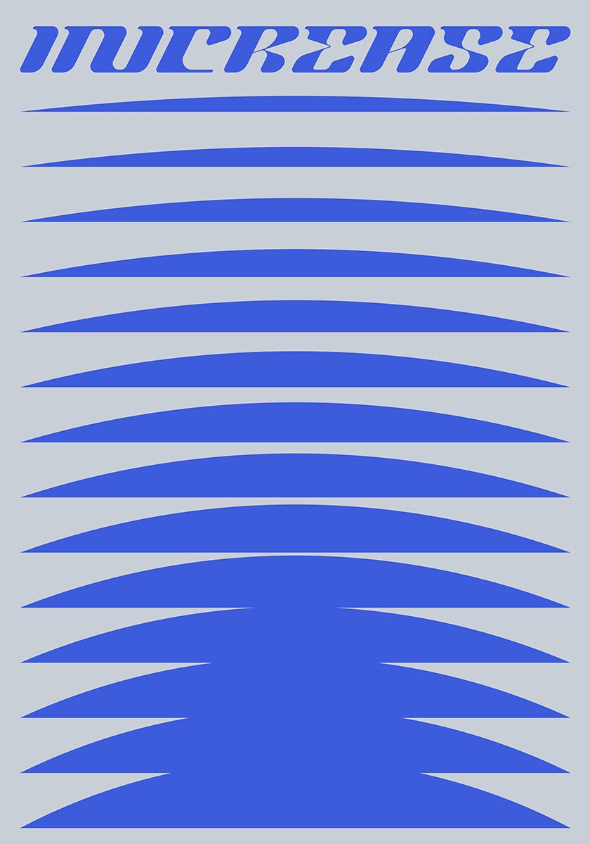 Increase - Abstract Blue Wave Poster – Poster Wall