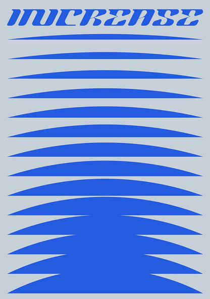 increase abstract blue wave poster