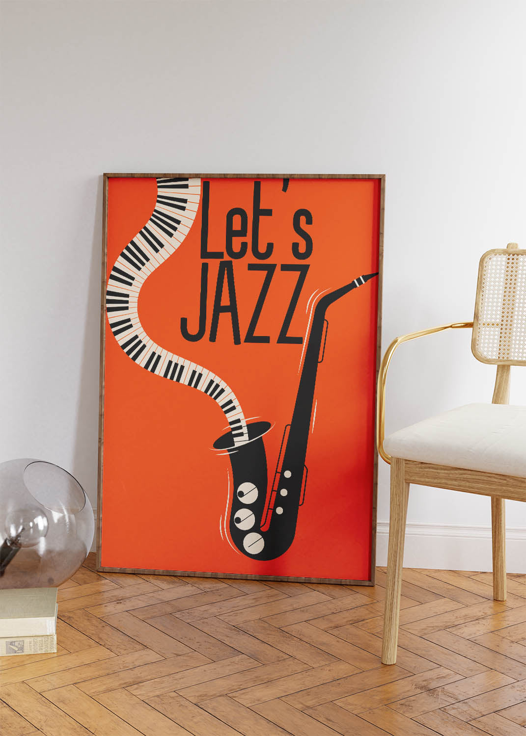 Let's Jazz orange poster