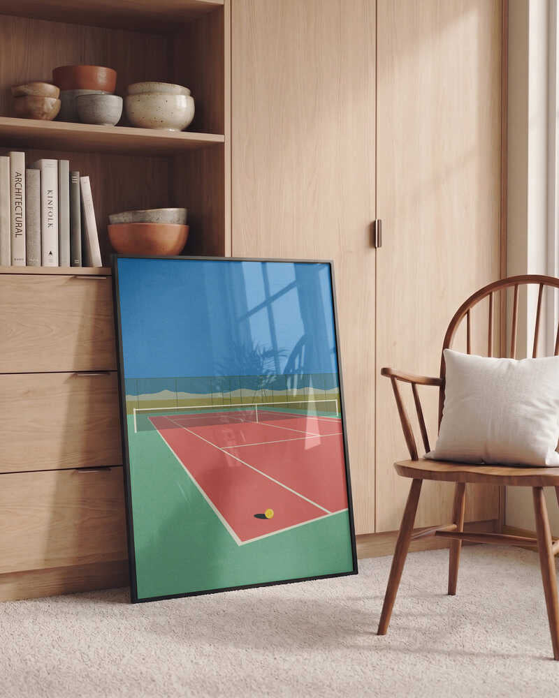 Tennis Court In the Desert Poster