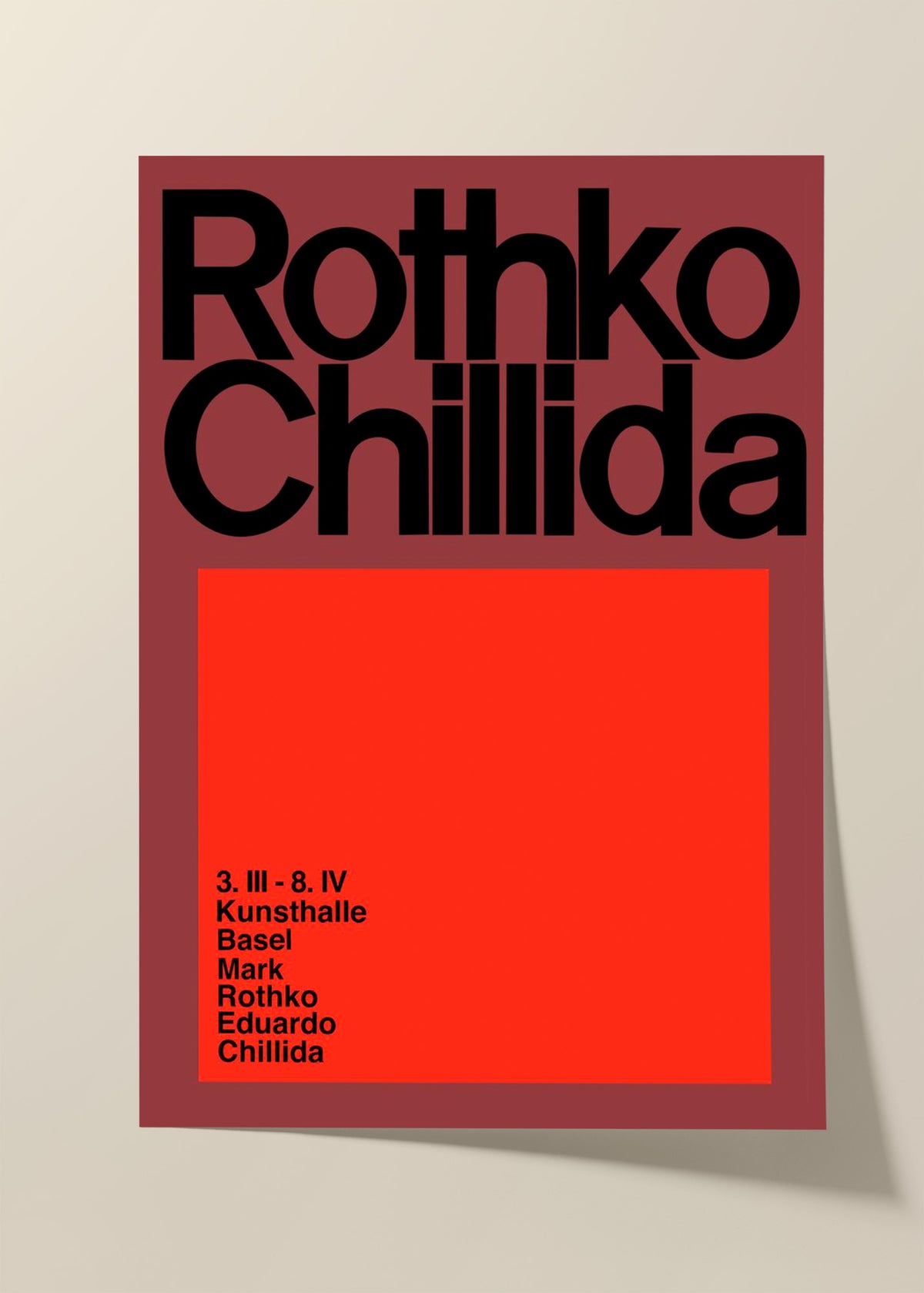 Rothko & Chillida poster