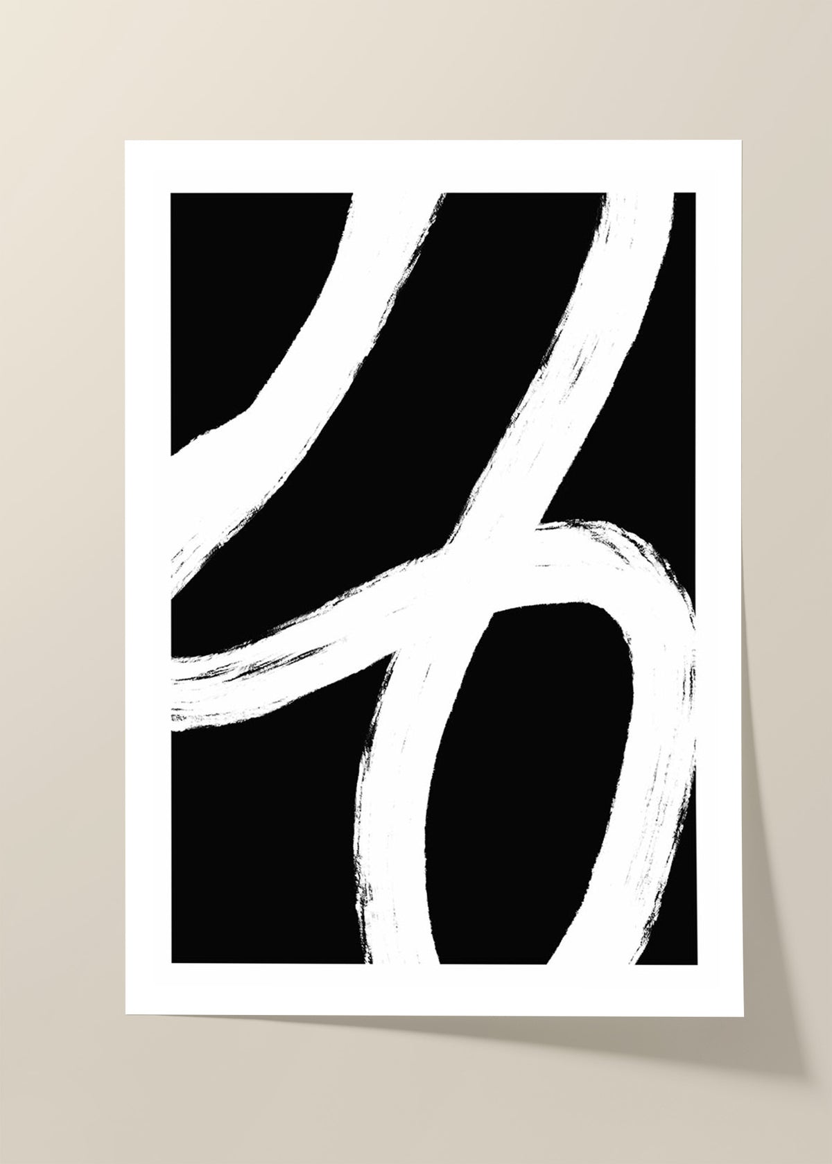 Abstract black and white n2 poster