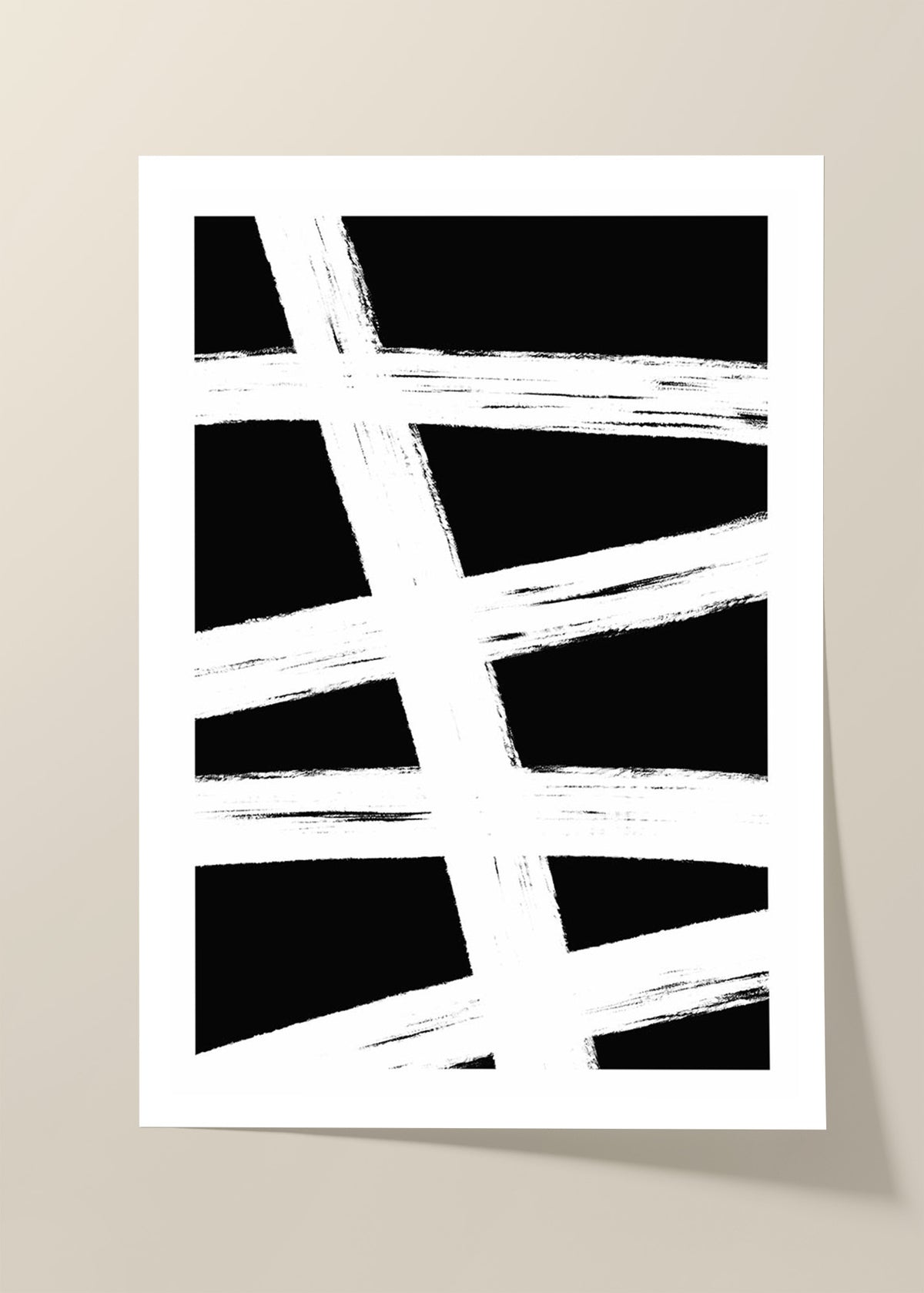 Abstract black and white n3 poster