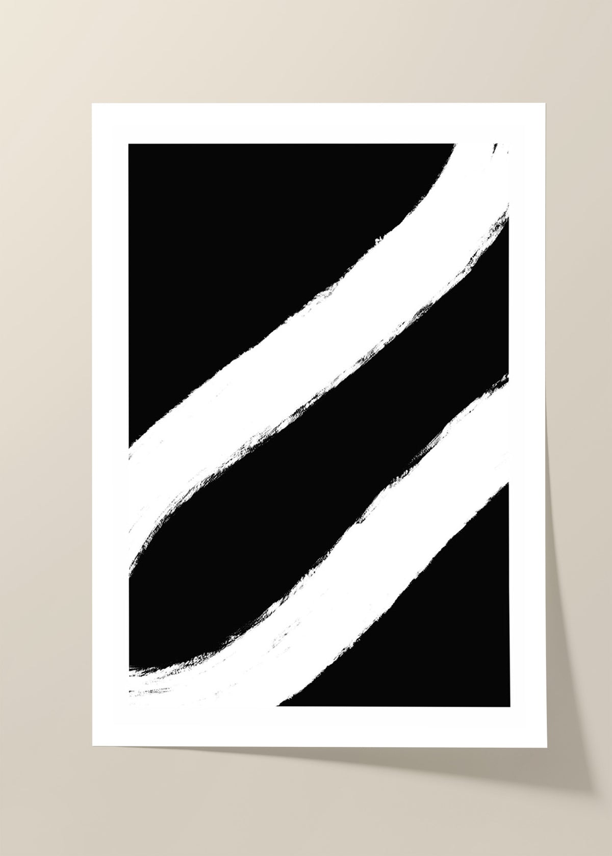 Abstract black and white n6 poster