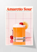 Amaretto sour cocktail kitchen poster