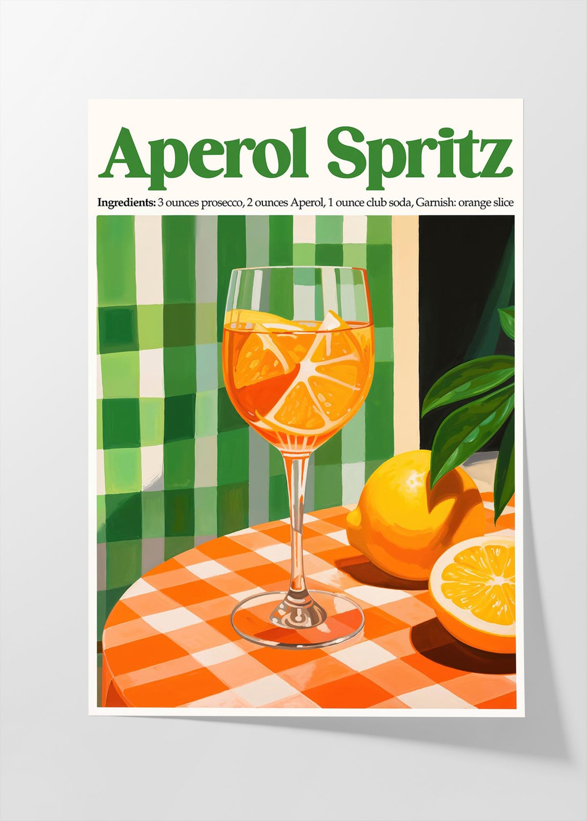 Aperol Spritz kitchen poster