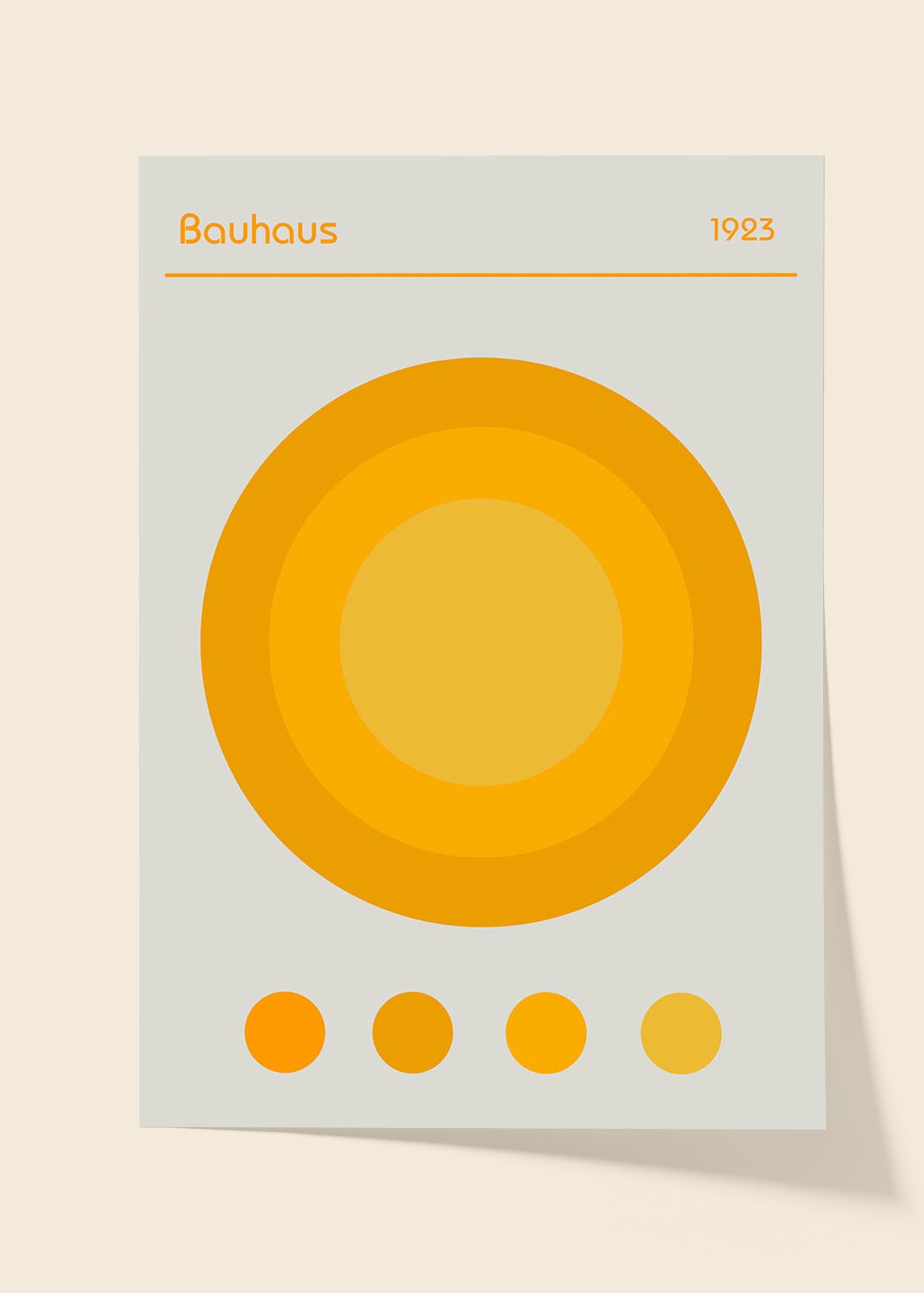 Bauhaus 1923 yellow poster