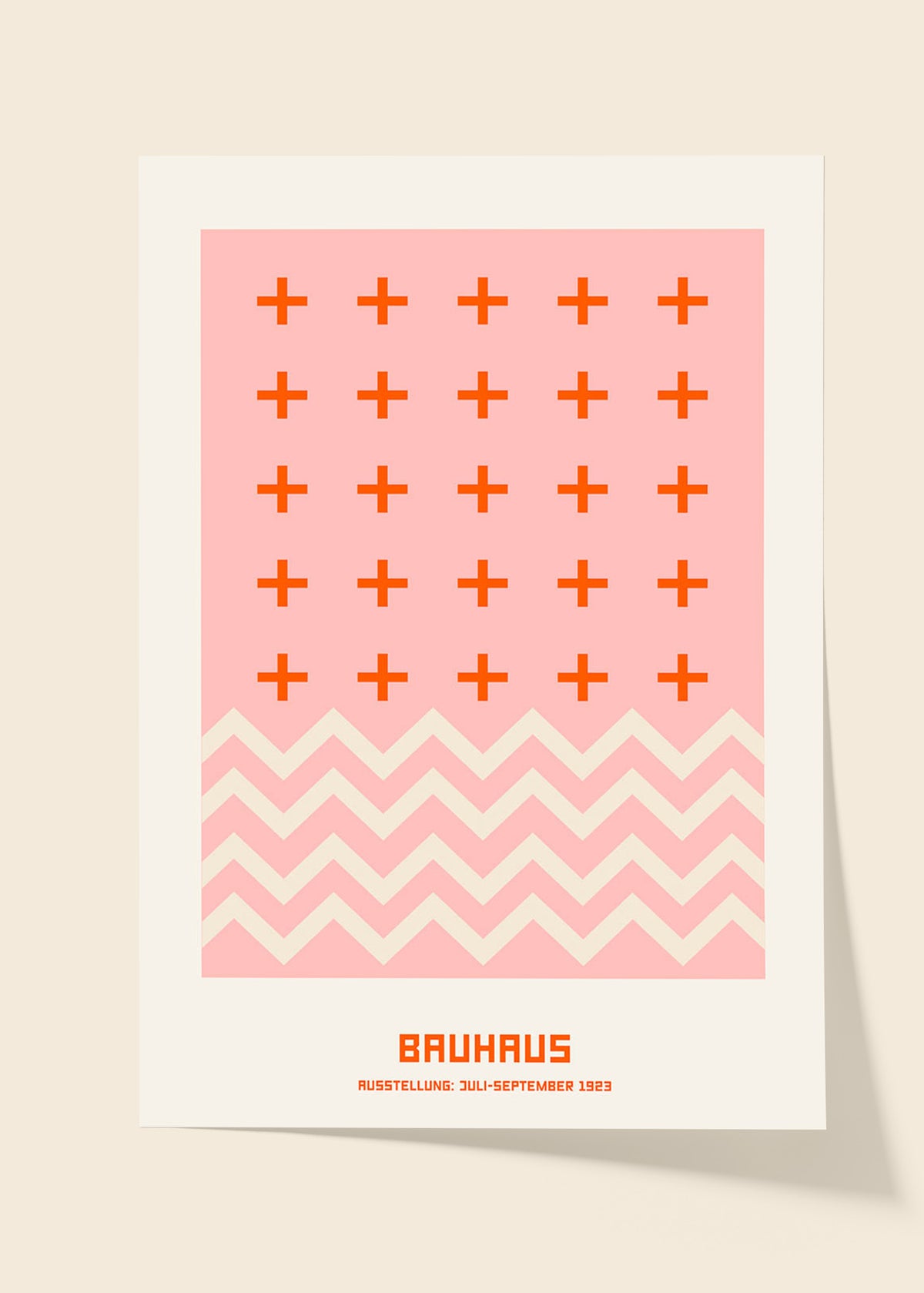 Bauhaus ausstellung pink poster