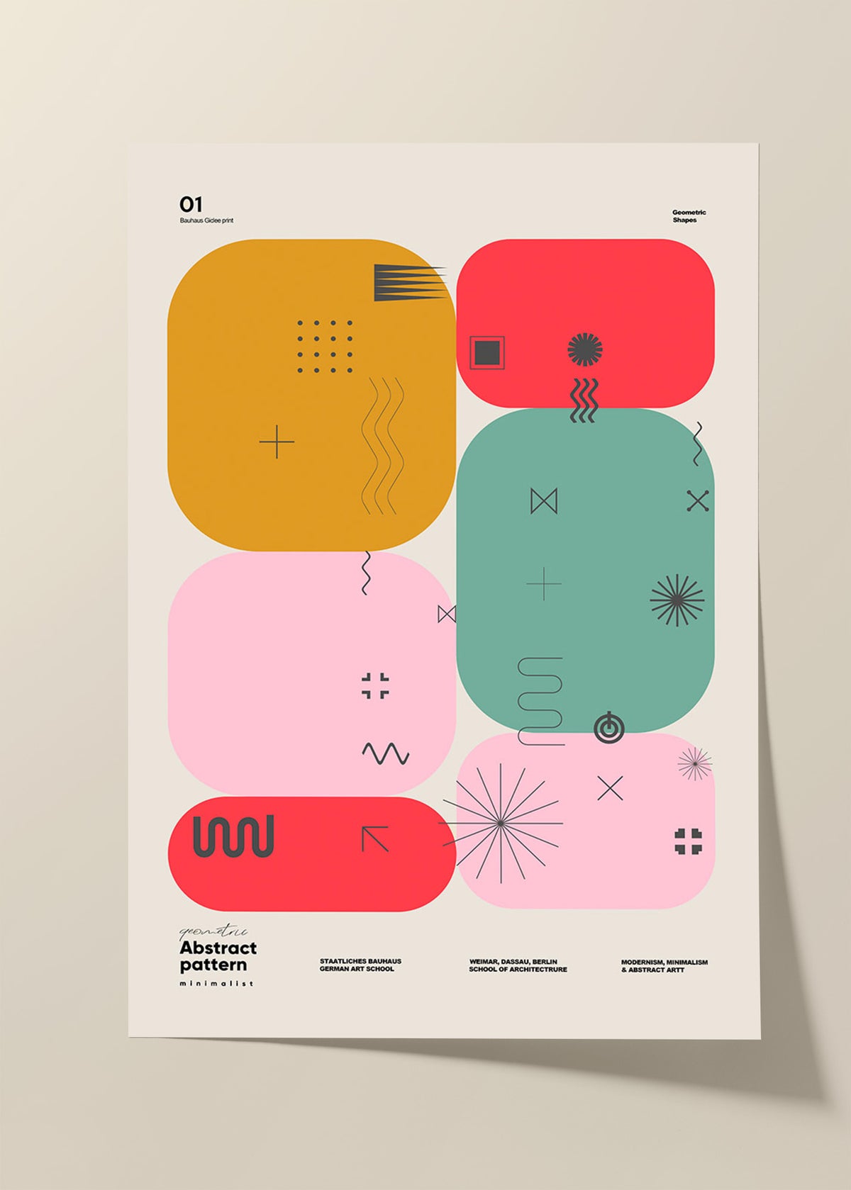 Geometric shapes N1 poster