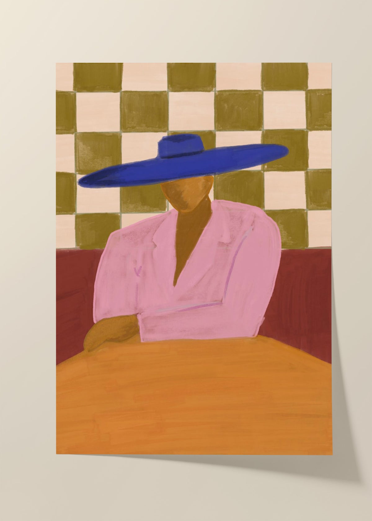 Blue Hat Chic Poster