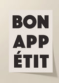 Bon Appetit black poster