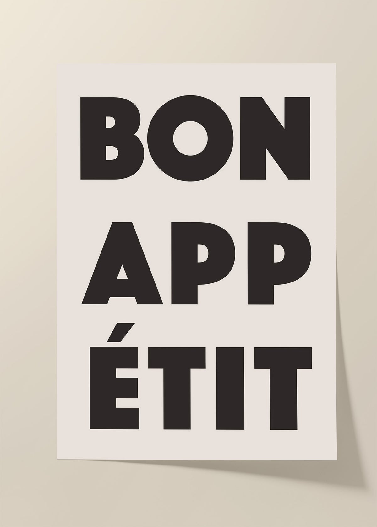Bon Appetit black poster