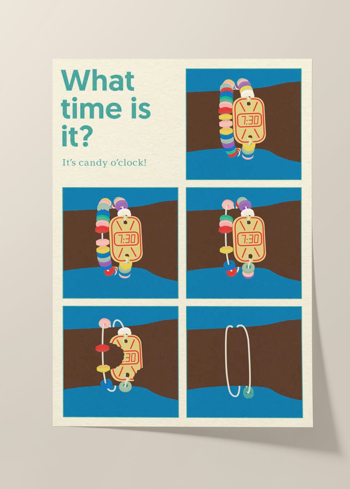 Poster Candy Clock