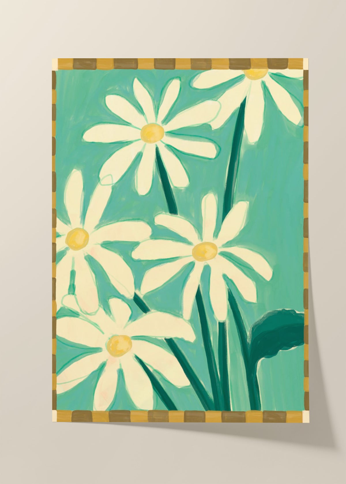 Cheerful Painted Daisies Poster