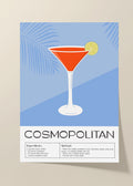 Cosmopolitan cocktail poster