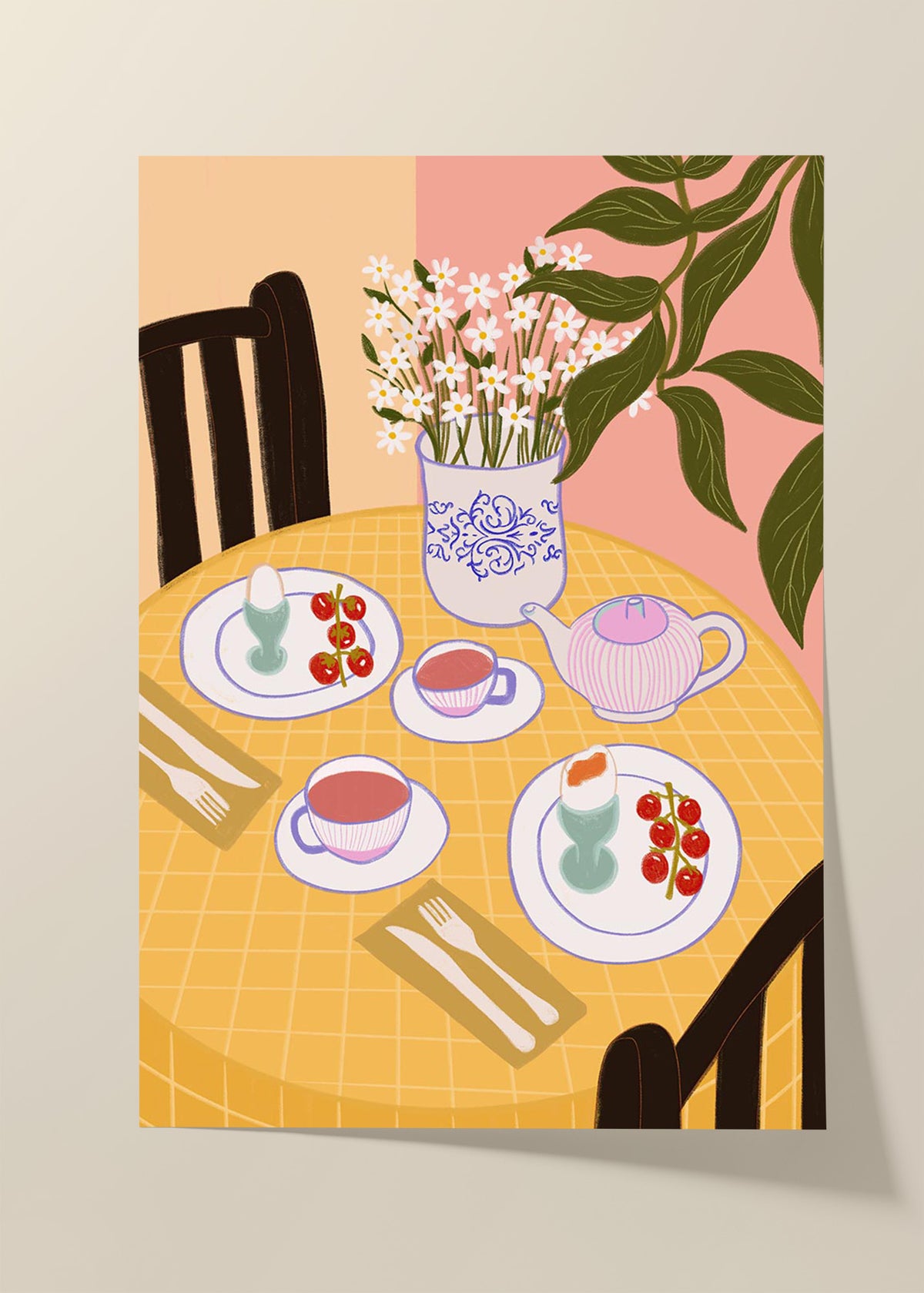 Cozy tea time poster