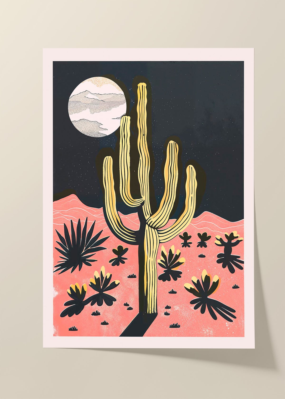 Desert night poster