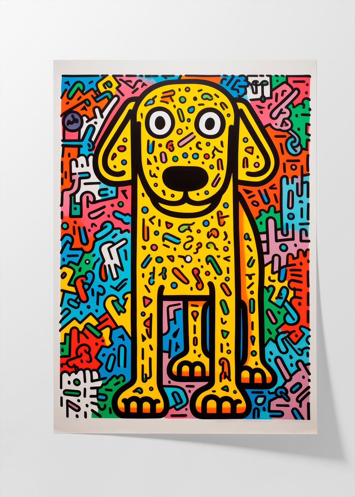Pop art dog poster