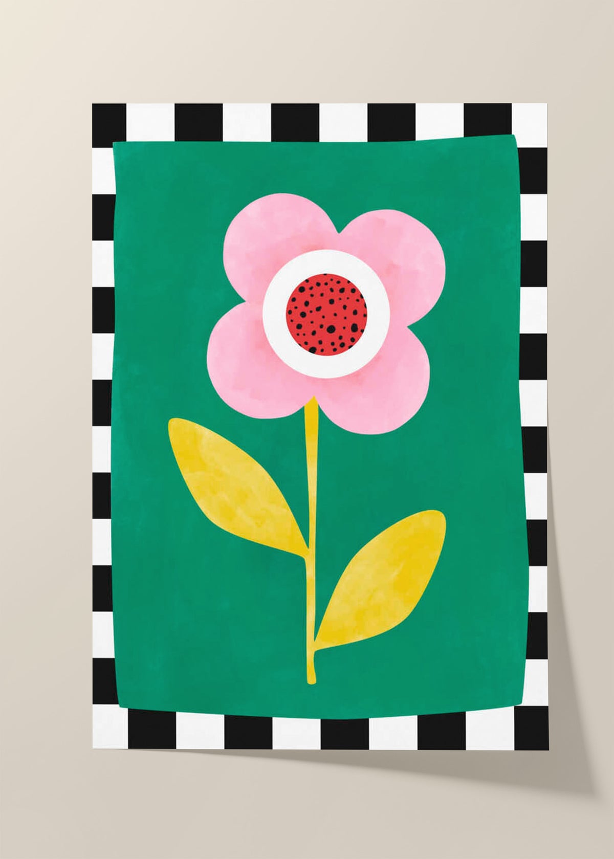 Playful Pink Flower Poster