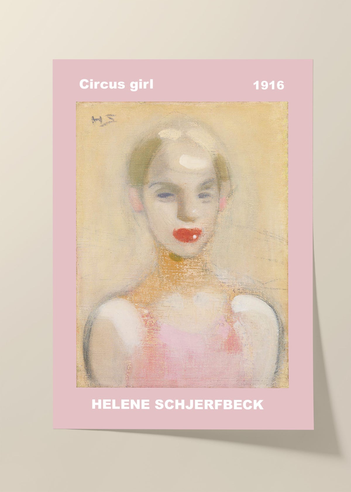 Helen Schjerfbeck - circus girl poster