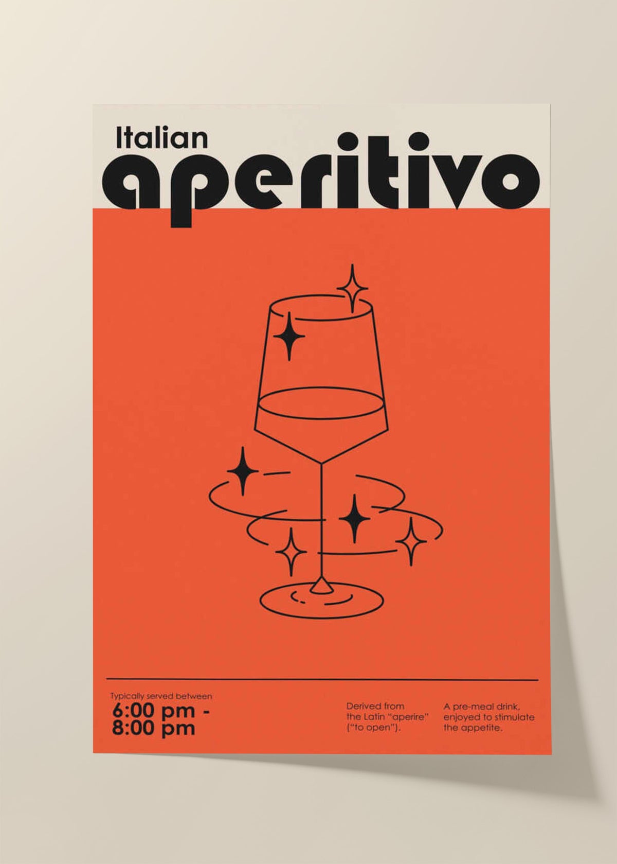 Sparkling Italian Aperitivo Poster
