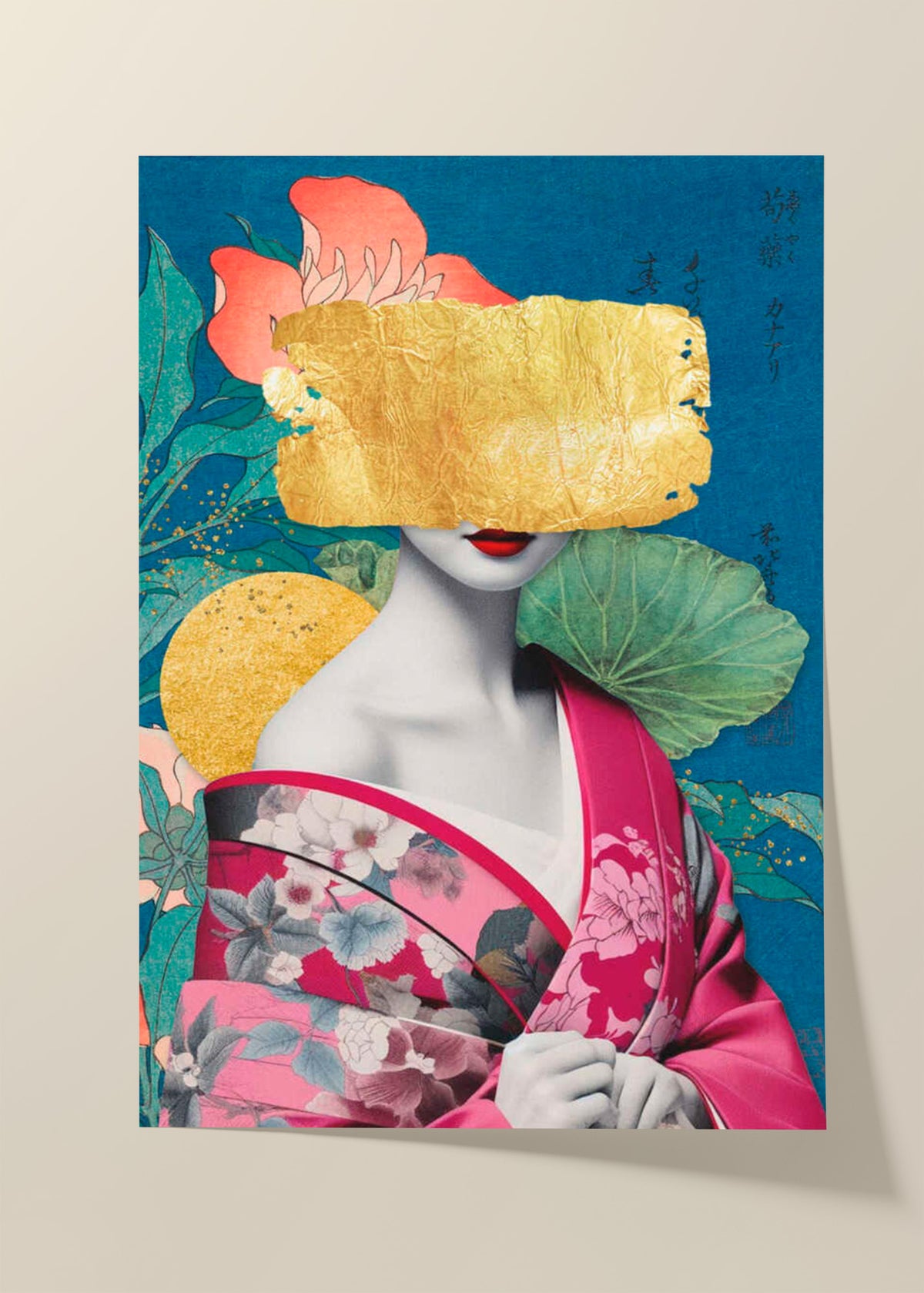 Japanese Gold Kimono Mask