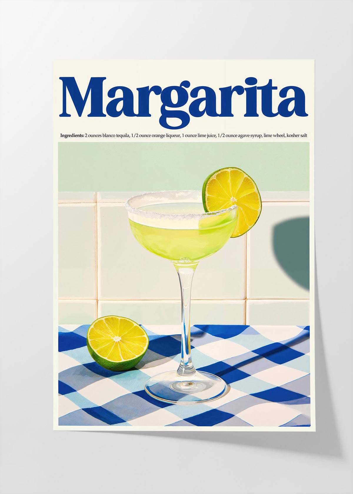 Margarita kitchen cocktail poster