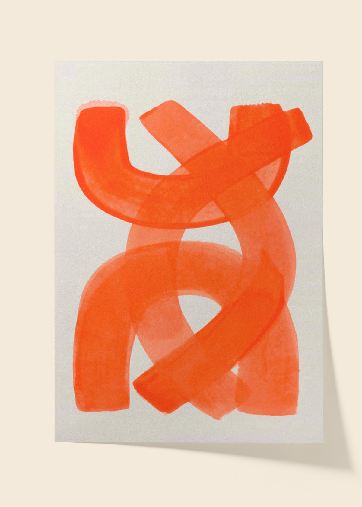 Orange Strokes poster
