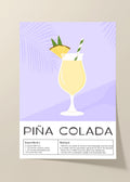 Piña colada cocktail poster