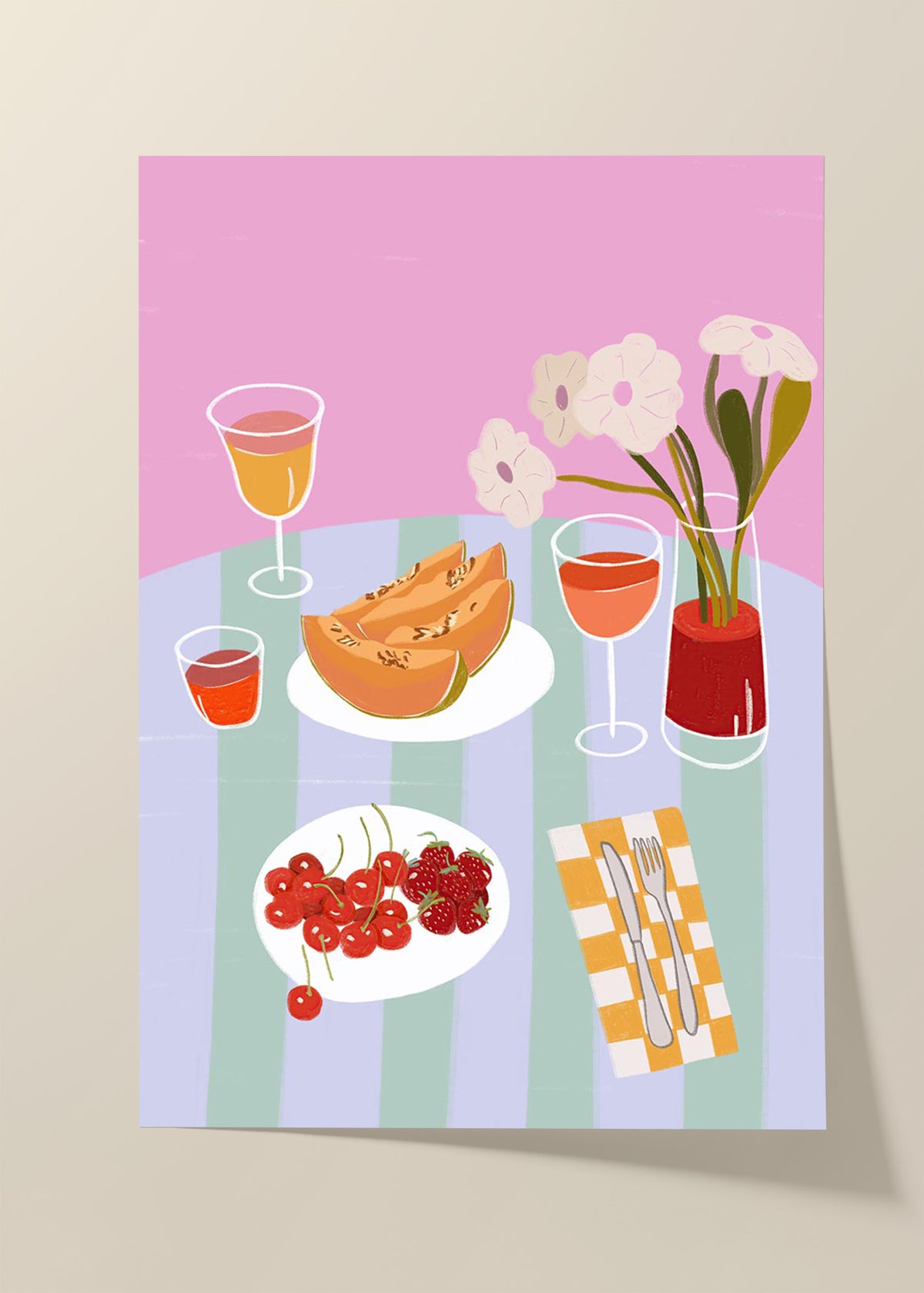 Pastel picnic bliss poster