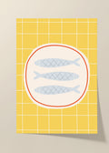 Minimalist sardines poster