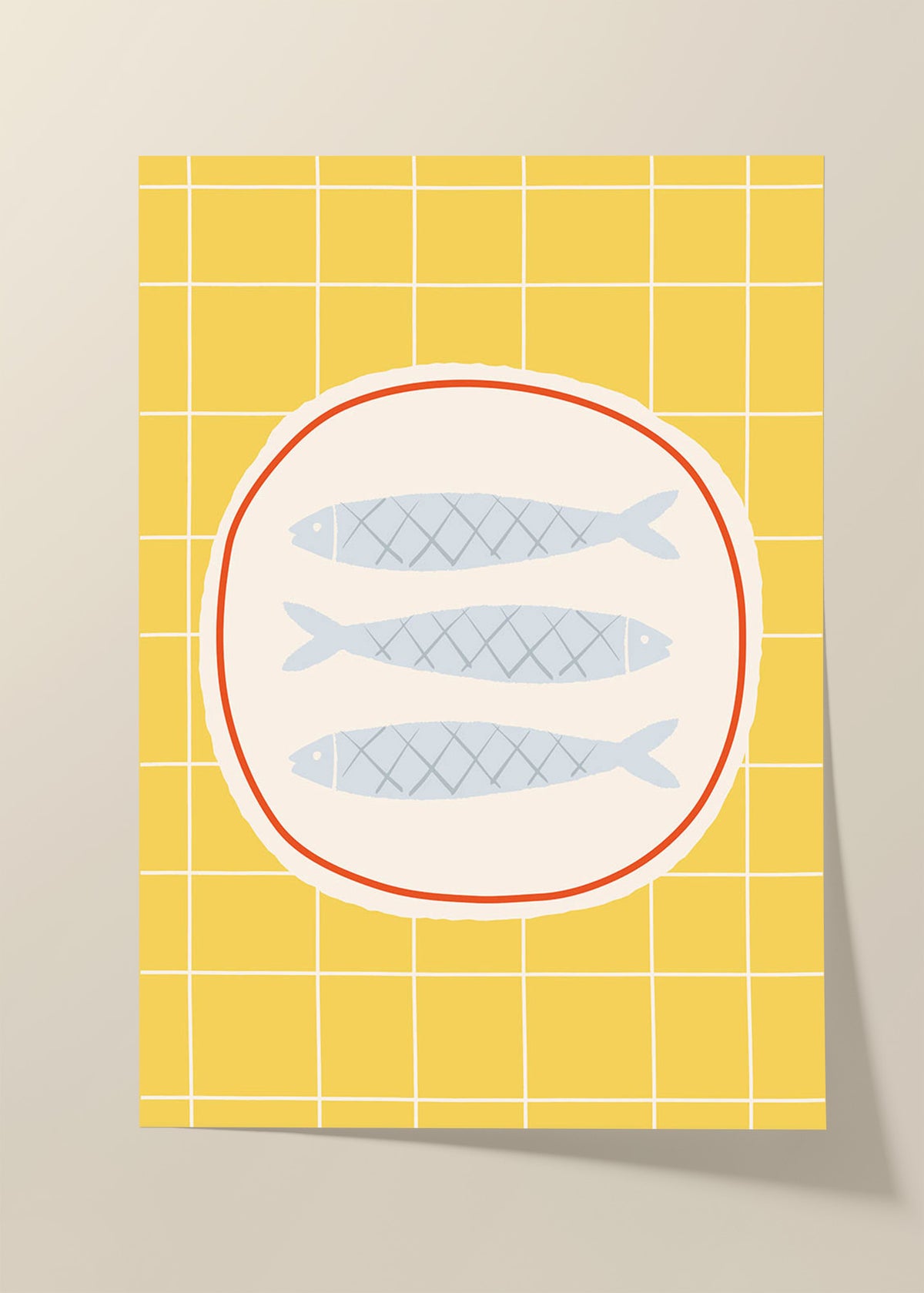 Minimalist sardines poster