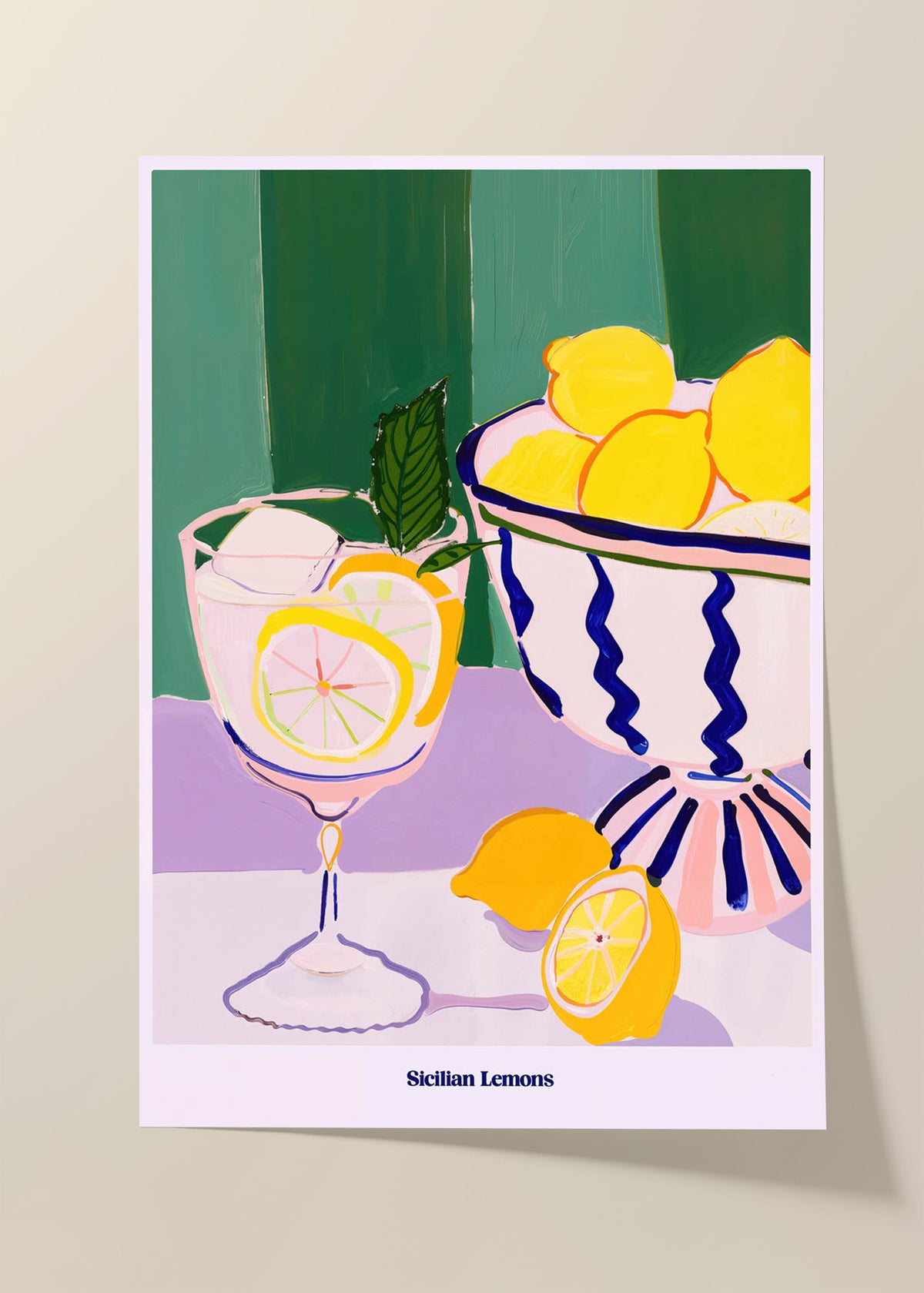 Sicilian lemons poster