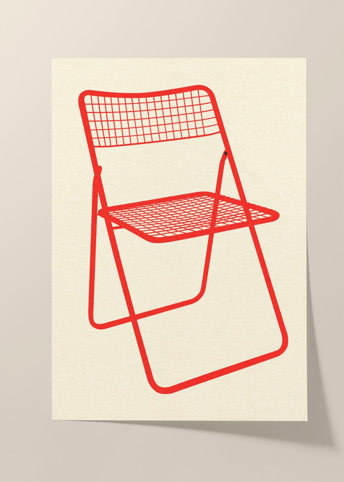Ted Net Chair Red Poster