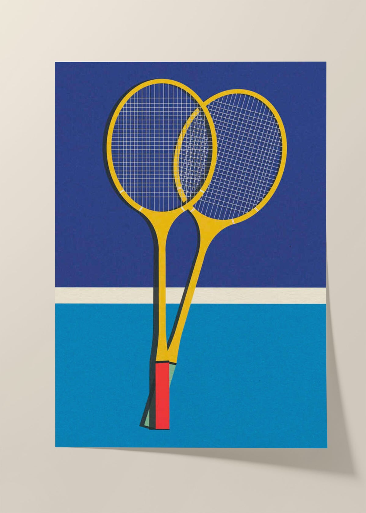 Wooden Badminton Rackets Poster