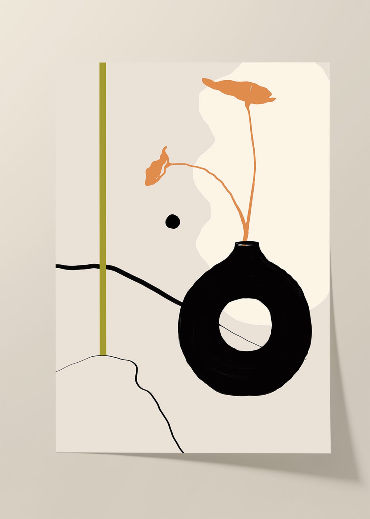 Abstract flowers poster