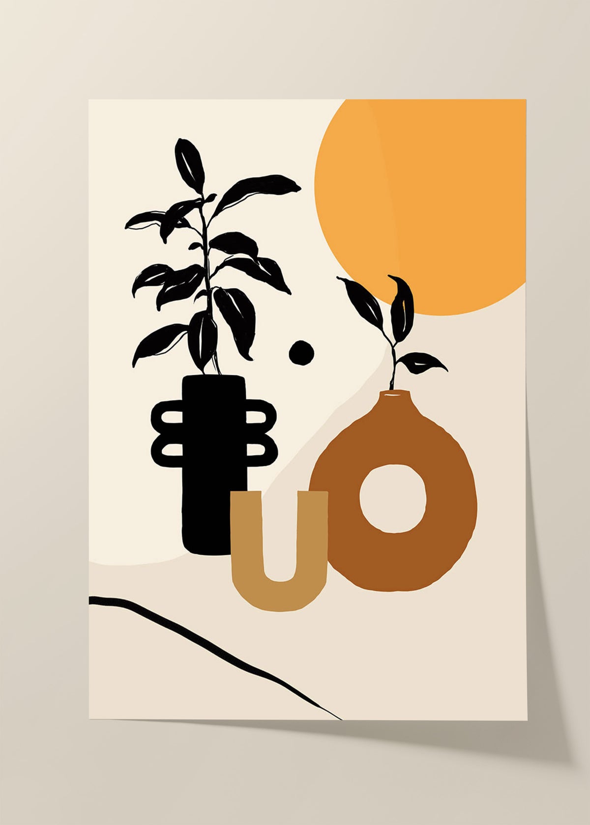 Abstract flowers poster