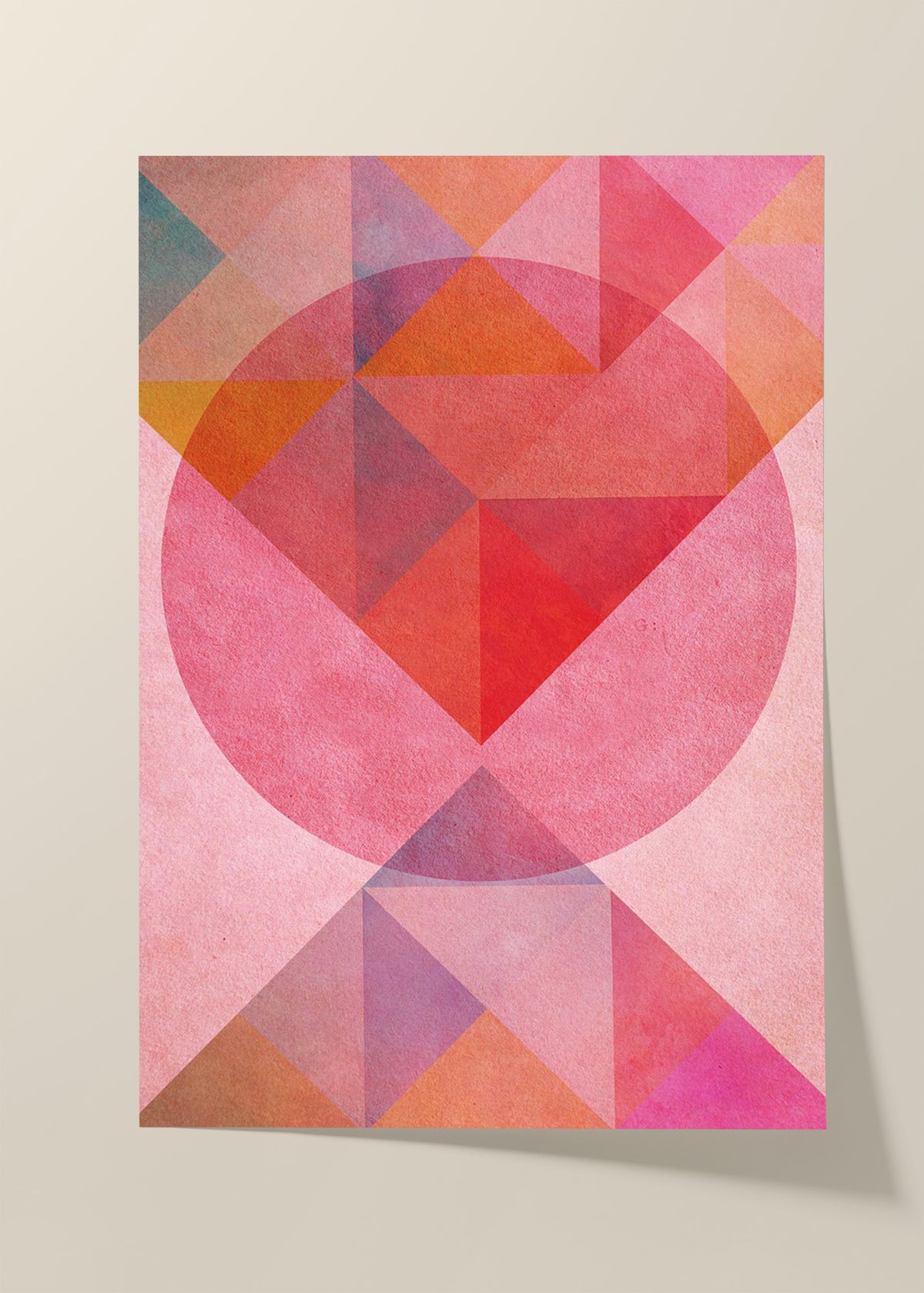 Abstract pink poster