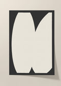 Abstract harmony black white poster