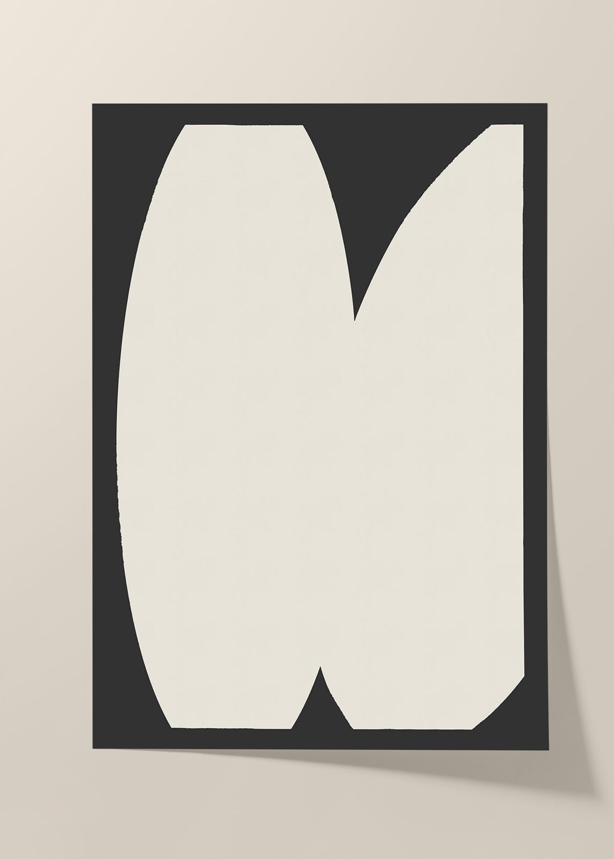 Abstract harmony black white poster
