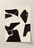Abstract Shapes Black & Cream poster