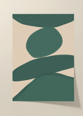 Green minimalism abstract poster