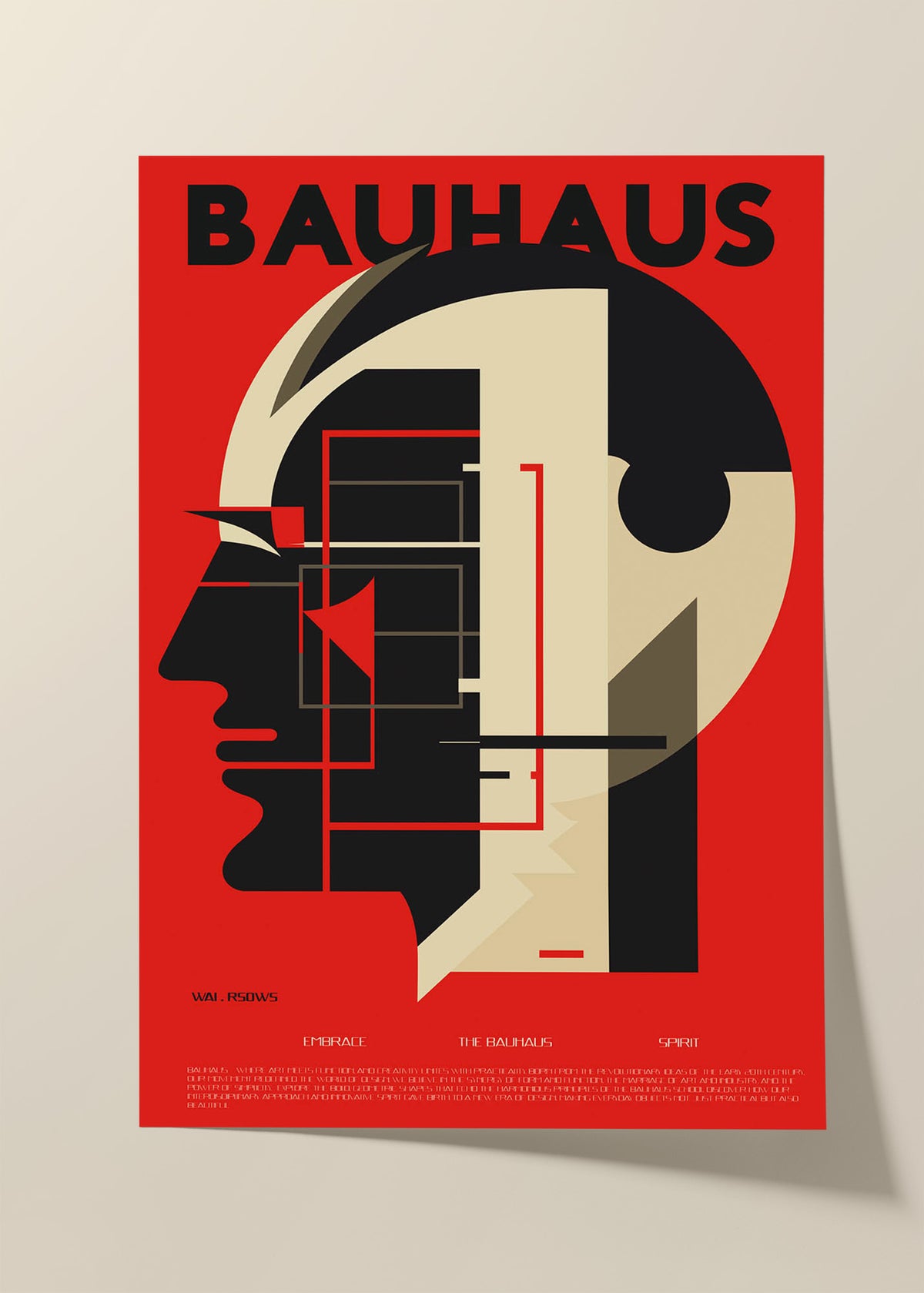 Bauhaus embrace the bauhaus spirit poster