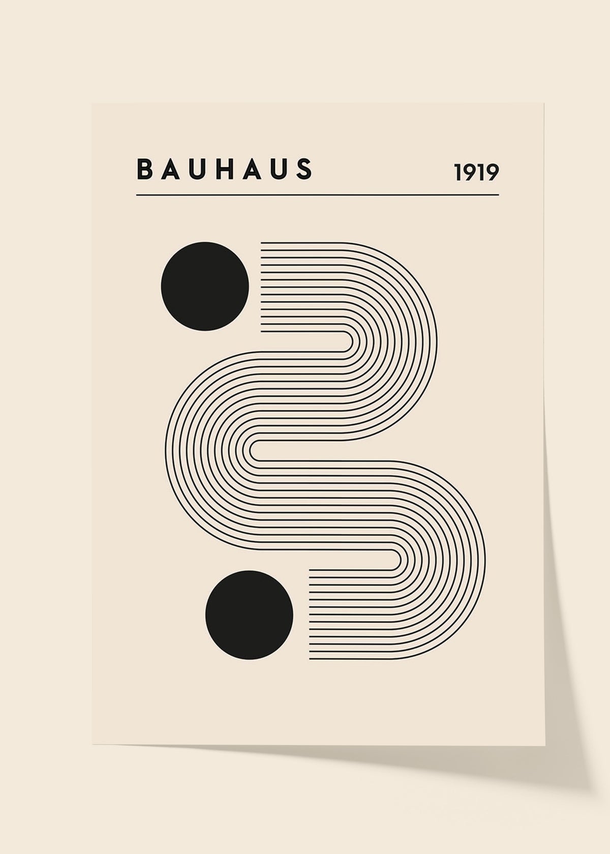 Bauhaus black and white poster N3