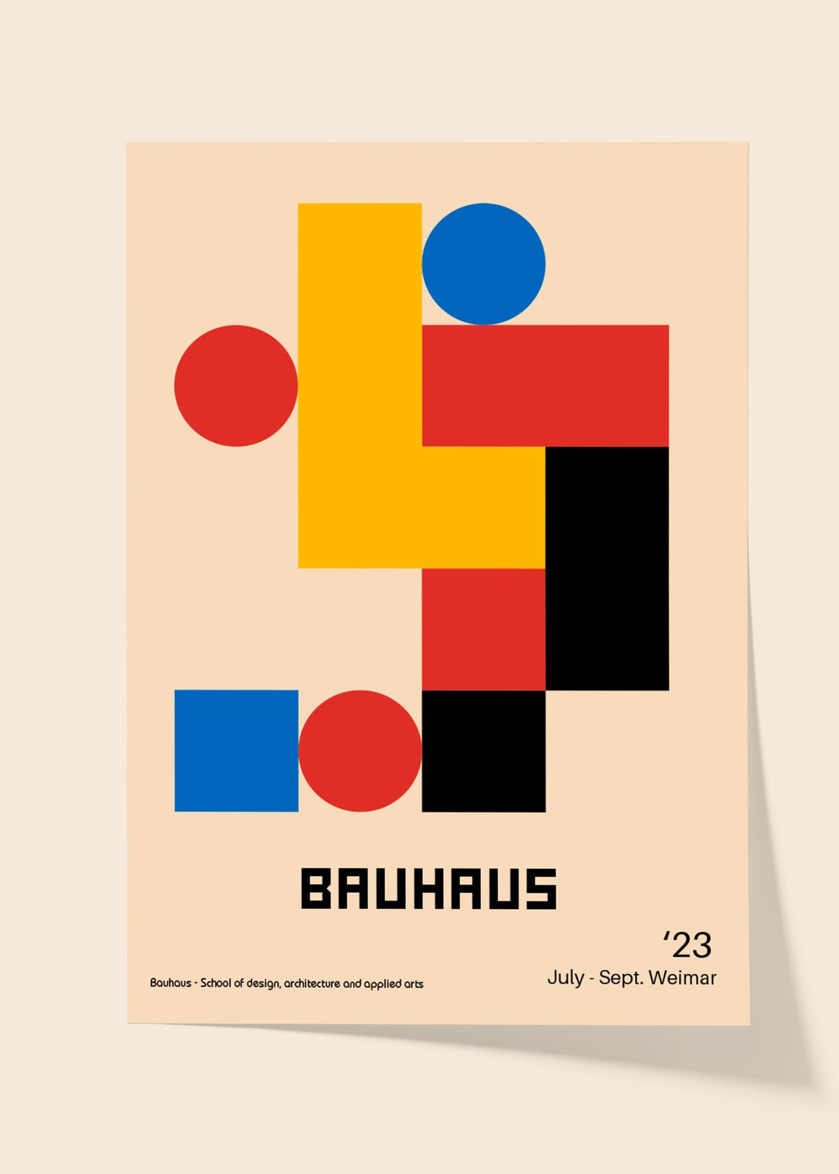 Bauhaus school poster multicolor