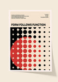 Form follows function bauhaus poster