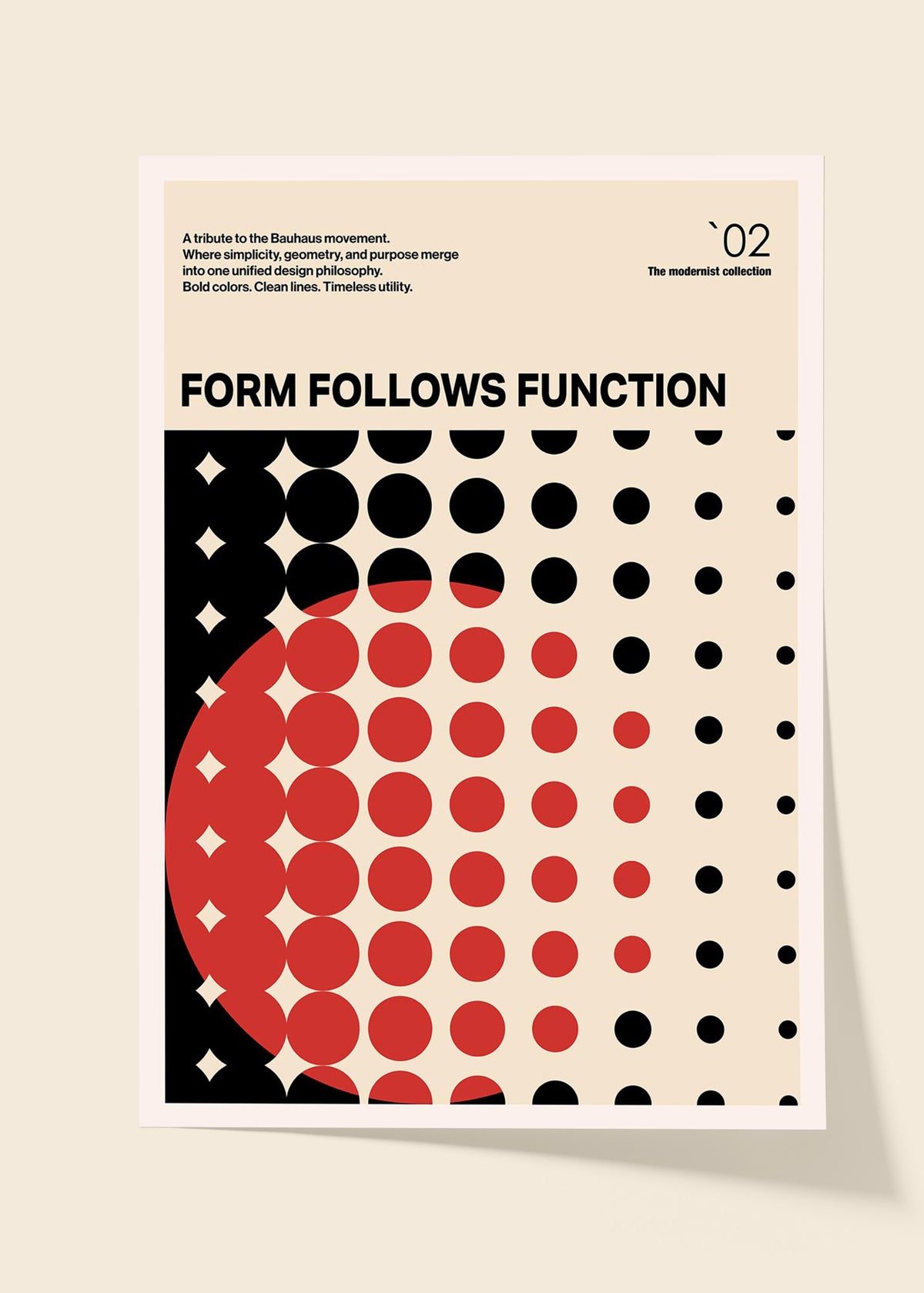 Form follows function bauhaus poster