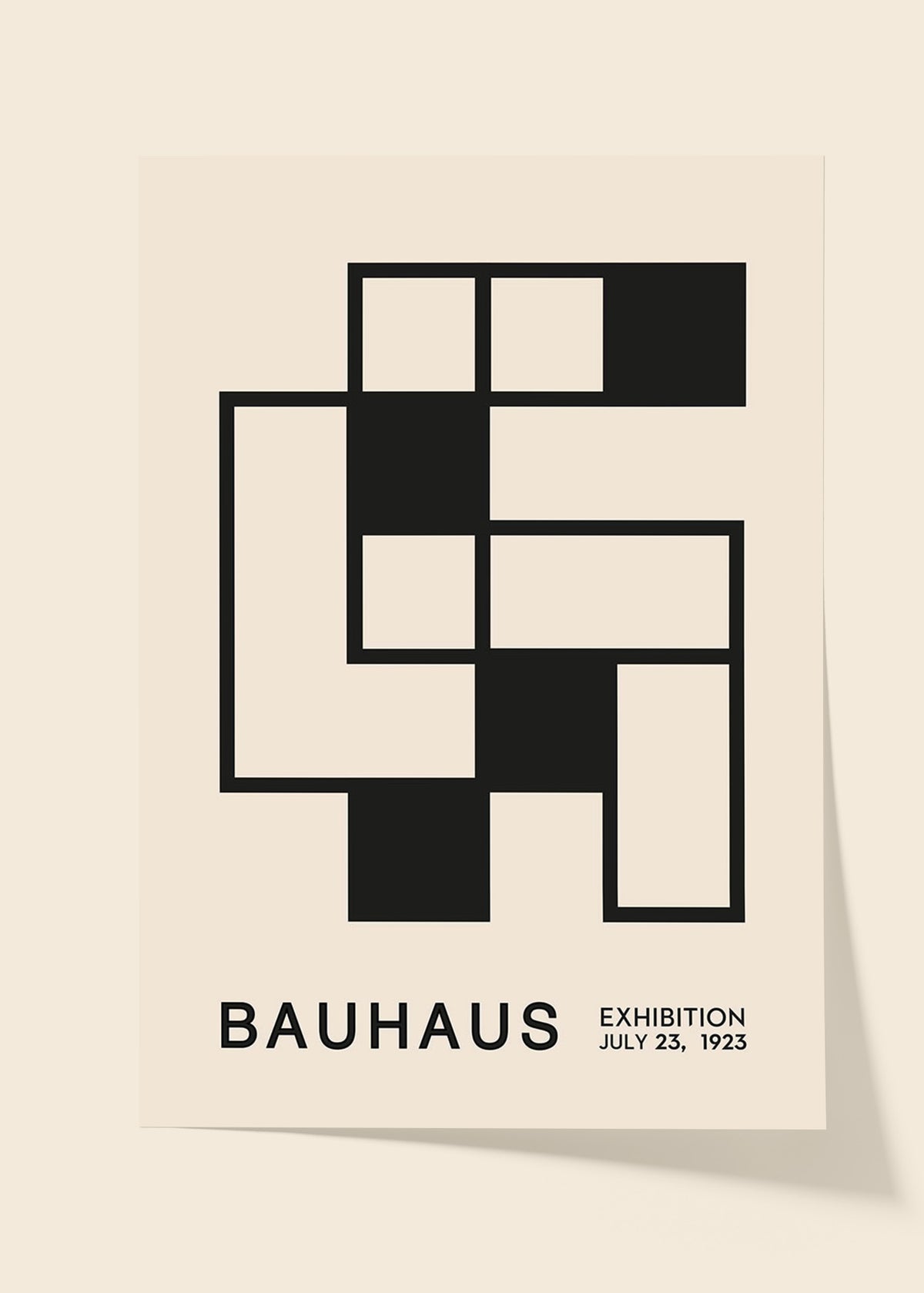 Bauhaus black and white poster N2