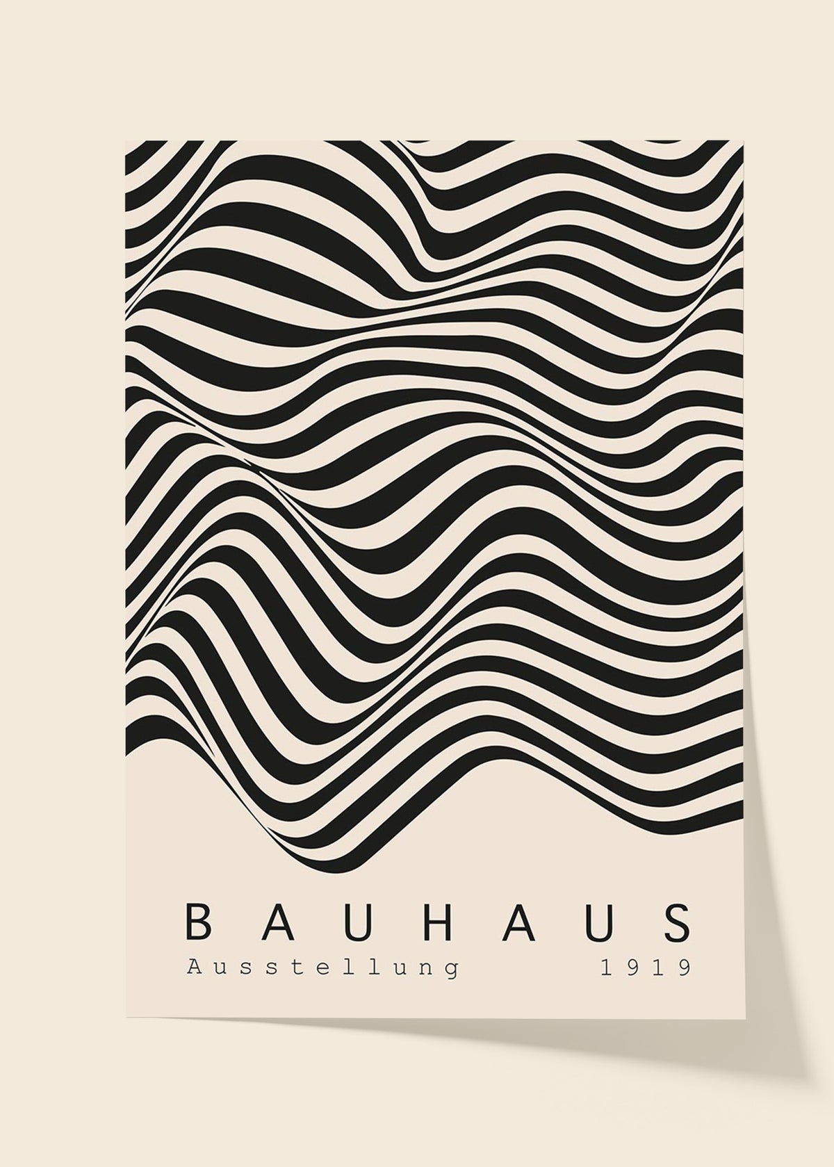 Bauhaus black and white poster N1